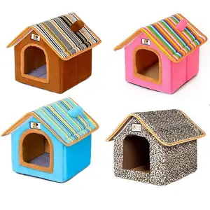 Wholesale OEM Washable Foldable Luxury Indoor Pet House For Dogs and Cats