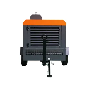 Compressor For Industrial 375 CFM Diesel Portable Air Compressor For Drilling Industry