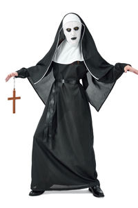 Disfraces de una <span class=keywords><strong>monja</strong></span>, conjunto de capa negra, conjunto de vestido de hermana, Halloween, fiesta - Product Image 4