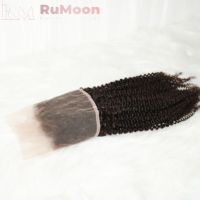 Extensions de Cheveux Humains Bouclés Afro Kinky d'Inde Vierge de Haute Qualité 13X4, Double Tissage à la Machine, Toutes Couleurs
