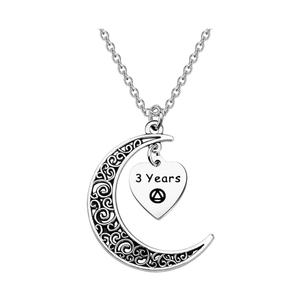 Collar con Colgante de Plata de Ley 925 para Aniversario de Sobriedad, Regalo de Recuperación de Alcohol de 6 Meses/1/2/3 Años para Guerreros que se Mantienen Sobrios - Product Image 5