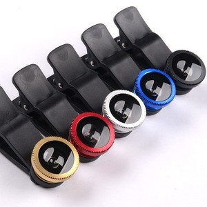 3 In 1 Wide Angle Fisheye Macro Phone Lens For Smartphones Aluminum Clip On Multi Function Camera Accessory Blue Gold Red - Product Image 2