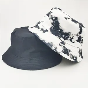 Factory Price Women Tie-dye Bucket Hat Double Sided Fisherman Caps Sunbonnet Outdoor Travel Hats