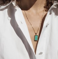 Csja — collier de forme géométrique pour femmes, chaîne en plaqué or 18K, bijoux en pierres précieuses, pendentif pour anniversaire, nouveau Design