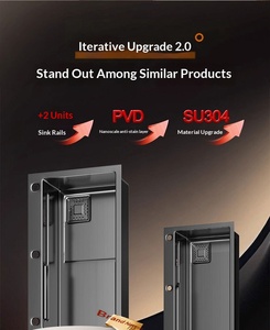 Lavello da <span class=keywords><strong>Cucina</strong></span> in Acciaio Inossidabile Antiruggine, <span class=keywords><strong>Lavabo</strong></span> Artigianale per Verdure e Piatti - Product Image 2