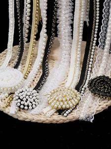 Mohamamuu — dentelle à perles, couture <span class=keywords><strong>coréenne</strong></span>, élégante et décorative, avec rubans en dentelle pour <span class=keywords><strong>robe</strong></span> d'été, fait à la main - Product Image 3