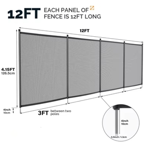 Xách tay khung nhôm hồ bơi hàng rào an toàn có thể tháo rời trong mặt đất hàng rào phần Kit - Product Image 5