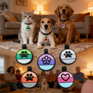 Etiquetas de Silicona Personalizadas para Perros y Gatos |   Placas de Identificación para Perros con Código QR Grabable |   Accesorios Personalizados para Collares de Identificación de Mascotas - Product Image 2