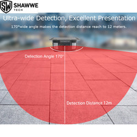Detector Solar para Exteriores con Sensor PIR Inmune a Mascotas, Avisos de Voz, Material ABS, Vista de 170 Grados y Distancia de Detección de 12m