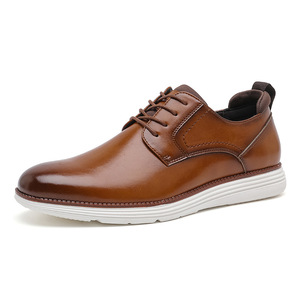 Nuevos Zapatos Oxford de Cuero para Hombre, Estilo Casual Británico, Hechos a Mano, Impermeables, Color Verde Perenne, Sin Cordones, Formales, para Bodas y Oficina - Product Image 6