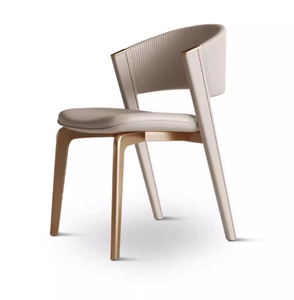 XYBF <strong>Dining</strong> Light Luxury Household Small Unit Italian Minimalist High-end Hotel Restaurant Leather <strong>Chair</strong> Network <strong>Red</strong> <strong>Chair</strong> - Product Image 1