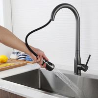 Robinet de cuisine avec douchette extractible et bec verseur coulissant, design pratique, robinet de cuisine de haute qualité