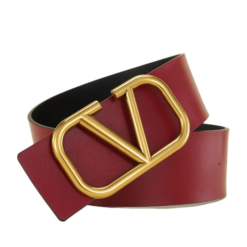 Whole Sale Rate Customized Gold Ly Buckle Leather Belt In High Quality