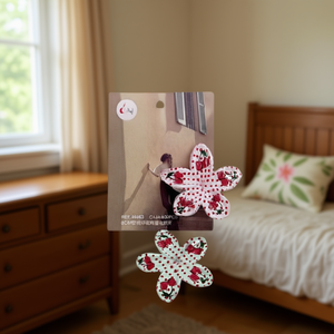 Pinza para el pelo Angelina con estampado de cereza y plumeria de 8 cm, accesorio para el cabello para mujer, uso diario - Product Image 2