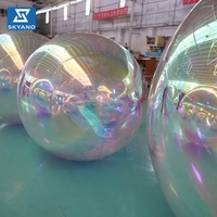 Ballon publicitaire gonflable géant irisé effet miroir pour Noël, décoration de fête, imperméable, facile à installer