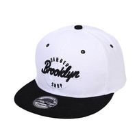 Gorra de Béisbol Personalizada con Bordado de BARBER Brooklyn SHOP, Visera Plana, Estilo Hip Hop, Unisex, Disponible al por Mayor, OEM, ODM
