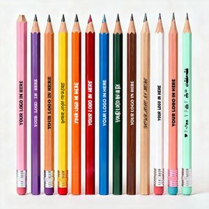 Cadeau promotionnel pour les écoles de commerce, crayon de golf en graphite personnalisé avec logo imprimé, crayons simples avec gomme - Product Image 1