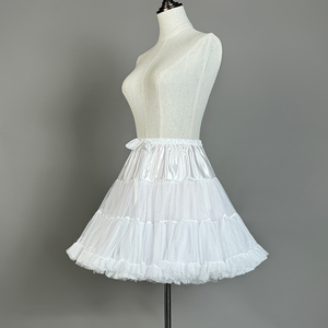 Femmes Blanc Puffy <span class=keywords><strong>Tulle</strong></span> Tutu Ballet <span class=keywords><strong>Court</strong></span> <span class=keywords><strong>Jupon</strong></span> pour Adultes Robes Peut Peut Flare Mini Jupe <span class=keywords><strong>Jupon</strong></span> - Product Image 3