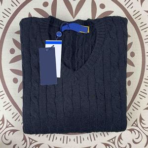 Pull Brodé Logo <span class=keywords><strong>RL</strong></span> Ralph Vrai Visuel Tricoté Torsadé Col en V Automne-Hiver Pour Femme - Product Image 6