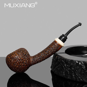 Muxiang Handmade Bent Tobacco Pipe With Filter For Men - Product Image 4