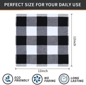 Paño de Limpieza Tipo Waffle 100% Algodón, Paños de Cocina Suaves y Absorbentes para el Hogar, Toalla Reutilizable a Cuadros - Product Image 3