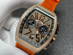 Montre mécanique automatique de qualité supérieure, noble et haut de gamme, en or rose entièrement sertie de diamants, élégante et charmante, pour un style business décontracté. - Product Image 3