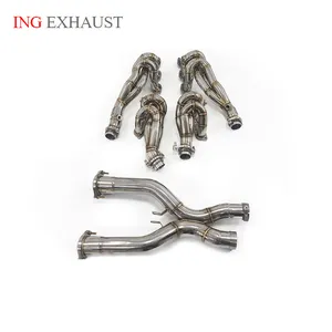 ING Exhaust System Performance Manifold For Ferrari 599 V12 6.0L 2006-2012 Stainless Steel Auto Racing Header With Middle Pipes