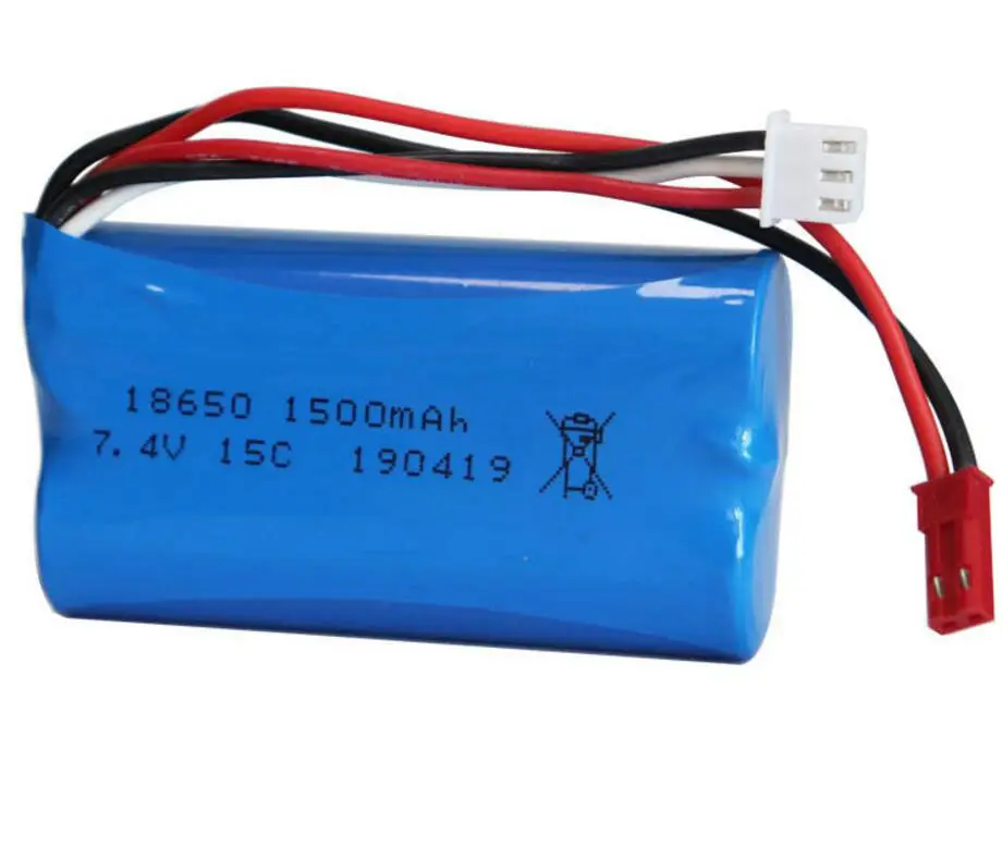 RC 무인 항공기 15C 배터리 2S 7.4V 1500mAh 리 이온 배터리 팩 18650 리튬 이온 배터리 RC 자동차 드론