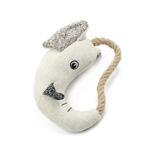 Pet interaktif oyuncak çok renkli dayanıklı gıcırtılı çiğnemek peluş fil yüzük köpek oyuncaklar ile halat - Product Image 5