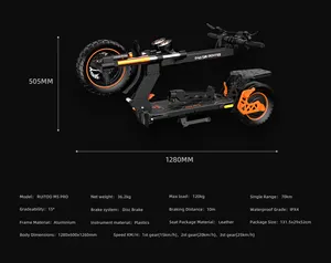 Opvouwbare Elektrische Fiets Scooter 48V 17.5a 1200W Motor Power Accu Elektrische Scooters Voor Volwassenen Elektrische Scooters