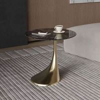 Table basse ronde en pierre supercristalline
