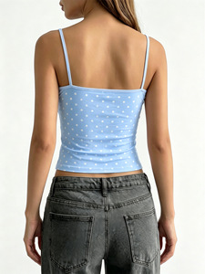 Camiseta sin mangas de punto transpirable para mujer, multicolor, con tirantes finos, ajuste ceñido, estilo casual - Product Image 6