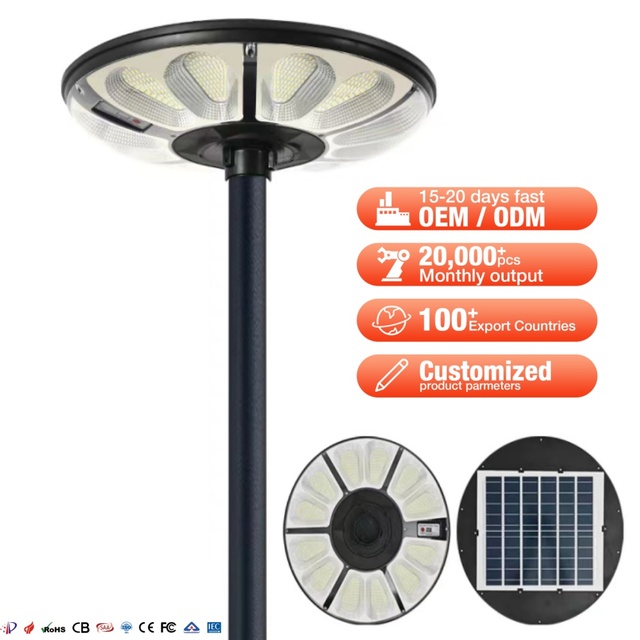 ZY CE ABS Solar Panel Motion Sensor UFO Outdoor Lampe Solaire Garden Lamp IP65 Waterproof LED Solar Street Lights