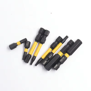 Embout Torx de sécurité anti-effraction à tige hexagonale de 1/4 de pouce, long et court, antidérapant, résistant à l'usure, noir et or - Product Image 4