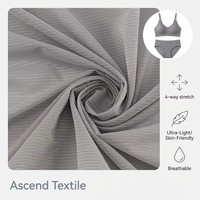 Tela Aero-Cloud Ultrafina de Nylon y Spandex con Nervaduras, 110G |   34% Spandex Sensación de Segunda Piel para Ropa Deportiva de Lujo