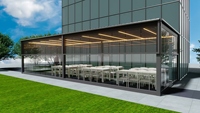 YouYa Pergola à persiennes d'extérieur facile à installer stores réglables étanches motorisés Pergola automatique avec panneaux solaires