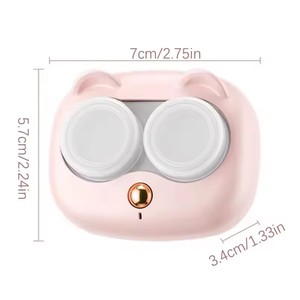 เครื่องทำความสะอาดคอนแทคเลนส์อัลตราโซนิกพร้อมกล่องถอดได้ เครื่องทำความสะอาดแบบพกพา กล่องคอนแทคเลนส์แบบพกพา ไม่รวมแบตเตอรี่ - Product Image 6