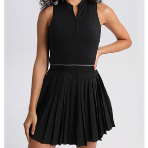 Ropa deportiva personalizada Tenis Vestidos de una pieza Negro Tallas grandes Mujeres Tenis Vestido Faldas - Product Image 4