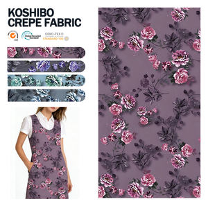 Tela de crepé de gasa koshibo con estampado digital de patrones multidiseño canadiense para ropa de mujer - Product Image 1