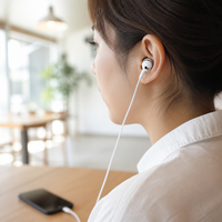 Écouteurs intra-auriculaires filaires plats de haute qualité, écouteurs MP3, écouteurs mobiles