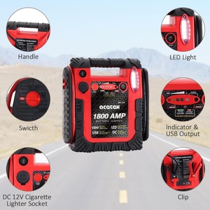 Station d'alimentation portable d'urgence avec démarreur de <span class=keywords><strong>batterie</strong></span> et lumière LED 12V pour <span class=keywords><strong>voiture</strong></span> - Product Image 4