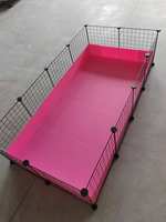 Cage en fil métallique portable et écologique pour cochons d'Inde et lapins avec plateau en plastique, enclos de jeu pour chiots intérieur/extérieur