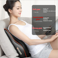 Zhipin Hochwertiges Entspannungs-Massagekissen mit Nacken- und Rückenheizung, Vibration und elektrischer Steuerung für Auto und Zuhause, Shiatsu-Nacken- und Körpermassage mit Timer