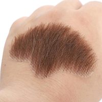 Fausse moustache et barbe, aspect naturel, cheveux humains, faite à la main, dentelle invisible, Chine, divertissement/drame/Halloween/cosplay amusant
