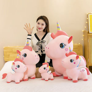 Vendita calda di 30cm arcobaleno unicorno peluche in morbido rosa di cotone coniglio di peluche di dimensioni personalizzate PP cotone 1 pz/pp borsa per ragazza - Product Image 3