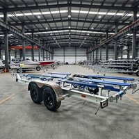 Remorque pour bateau en aluminium de 6 m, remorque pour embarcation, remorque pour bateau pneumatique