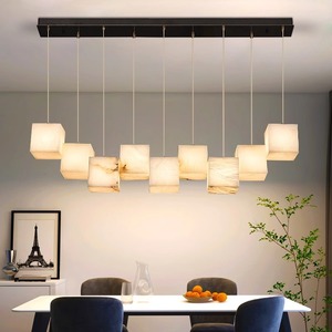 Spanish Marble Copper Chandelier Multi-head LED Pendant <b>Light</b> For Restaurant Lounge Minimalist Design - Product Image 2