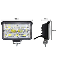 Luz LED de trabajo todoterreno de 54W, gran campo de visión, 4 pulgadas, 32LED, luz cuadrada para coche y camión, piezas automotrices