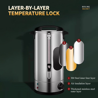 Distributeur d'eau chaude électrique 8L 16L 25L 45L avec logo personnalisé, urne à café et baril isotherme en acier inoxydable pour hôtel