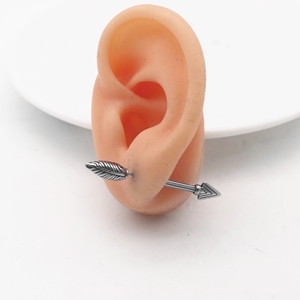 Pendientes de acero de titanio con forma de flecha de yunnique, diseño geométrico, joyería de moda unisex GZYE-1477 - Product Image 4